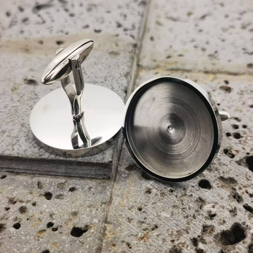 Inner diameter: 23.5mm High Quality Titanium steel coin cufflinks base,custom cufflinks|French Cufflink Findings Handmade Accessories