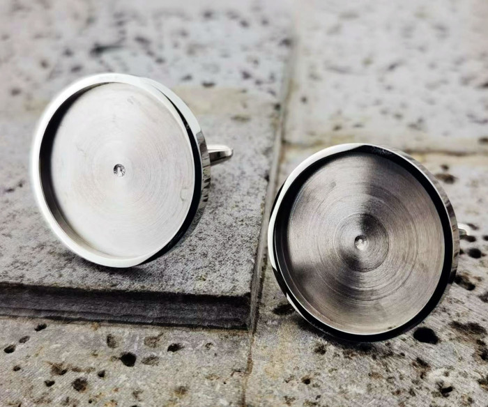 Inner diameter: 23.5mm High Quality Titanium steel coin cufflinks base,custom cufflinks|French Cufflink Findings Handmade Accessories