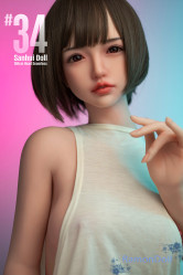 シームレス人形 Sanhui Doll シリコン製ラブドール 150cm Bカップ #34ヘッド お口の開閉機能選択可能