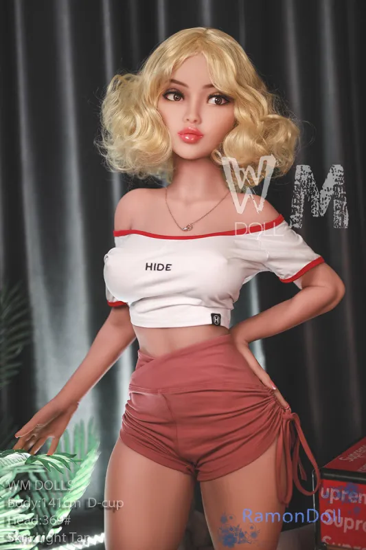 ライトブラウン肌 WMDOLL 欧米風tpeラブドール 141cm Eカップ #369ヘッドダッチワイフ