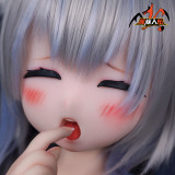 【もう一つの指定ヘッドを無料ゲット可】MOZU Doll 130cm Aカップ 未来ちゃん ソフビ製頭部+TPEボディ 肌色＆眼球色＆メイク＆ウィッグ＆衣装は宣材写真と同じ 小型で軽量化で収納しやい 使いやすい