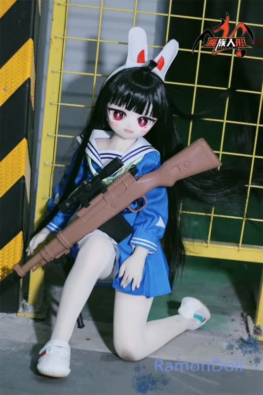 【魔族人形】MOZU DOLL 85cm DQrabbitちゃん ソフトビニール製頭部 TPE製ボディ ラブドール 宣伝画像と同じ制服も付属
