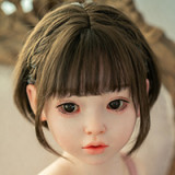ロリ系ラブドール Waxdoll 110cm 貧乳 #G58ヘッド フルシリコン製ダッチワイフ