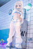 アニメドール WMDOLL 140cm Bカップ ソフビヘッド+シリコン製ボディ Y012ヘッド ボディ材質選択可