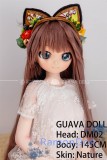 【新作ボディ】GUAVADOLL ソフビ製頭部+TPE材質ボディ 145cm Aカップ DM02ヘッド アニメドール