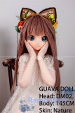【新作ボディ】GUAVADOLL ソフビ製頭部+TPE材質ボディ 145cm Aカップ DM02ヘッド アニメドール