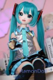 【国内直送・即納】MOZU DOLL 着せ替え人形 1/2スケールラブドール 85cm バスト小 初音ミクヘッド TPEボディ+ビニル製頭部 掲載画像と同じ服は無料付き