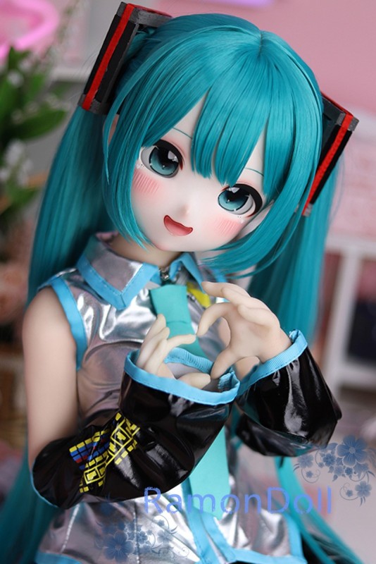 【国内直送・即納】MOZU DOLL 着せ替え人形 1/2スケールラブドール 85cm バスト小 初音ミクヘッド TPEボディ+ビニル製頭部 掲載画像と同じ服は無料付き