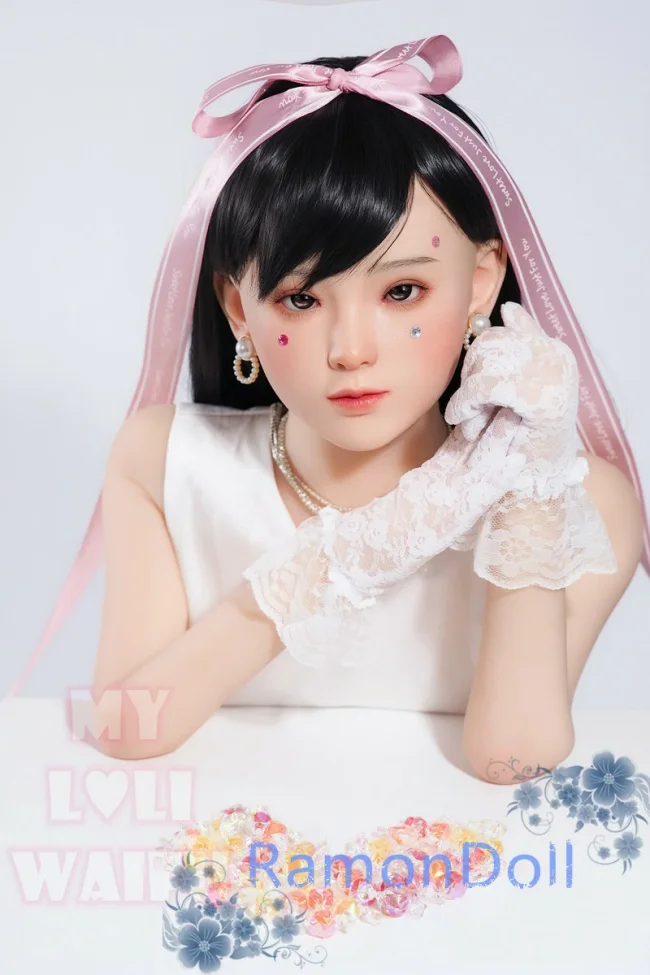 MyLoliWaifu 126cm(AA) 貧乳 シリコンヘッド 茉（Momo) TPE製ボディ 頭部選択可能 子供っぽいリアルドール