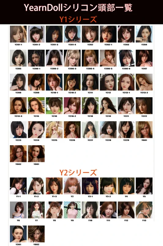 YearnDoll フルシリコン製ラブドール 頭部単体