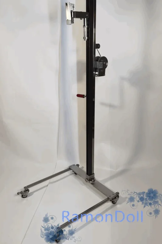 【ドールスタンド最新作 最大耐荷重約90kg】ステンレスとアルミ合金を採用し 手回し式 昇降スタンド