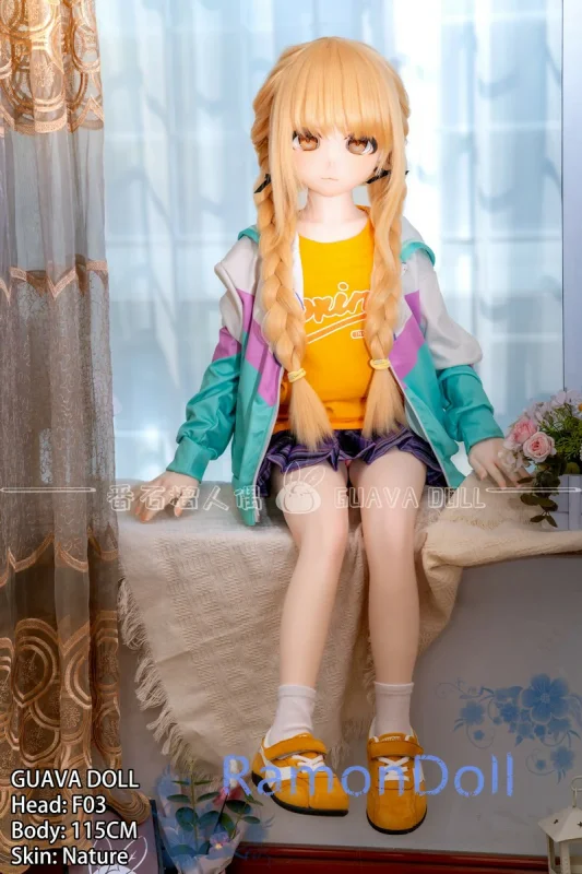 GUAVADOLL 着せ替えドール シリコン製ボディ 115cm AAカップ F03ヘッド 小型ラブドール