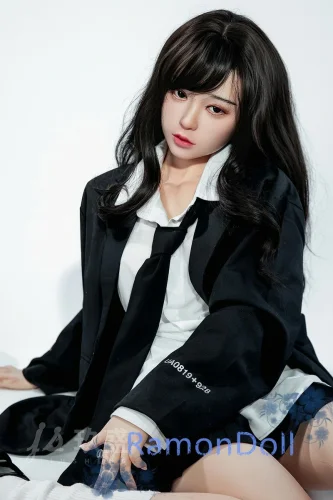 Jiusheng Doll 黒髪ラブドール 149cm Bカップ リアル皮膚メイク付き Yumeヘッド 口の開閉機能付き