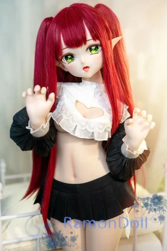 MW Girl(魔物姫) 115cm バスト中 赤髪ツインテールフィギュア 小魅魔ヘッド 可愛らしいアニメドール