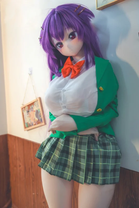 Croissant Doll(羊角社) 魅力的な紫髪リアルドール 155cm Lカップ 千鹤ヘッド 制服系ラブドール 計3式の衣装が無料付属
