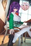 Croissant Doll(羊角社) 魅力的な紫髪リアルドール 155cm Lカップ 千鹤ヘッド 制服系ラブドール 計3式の衣装が無料付属