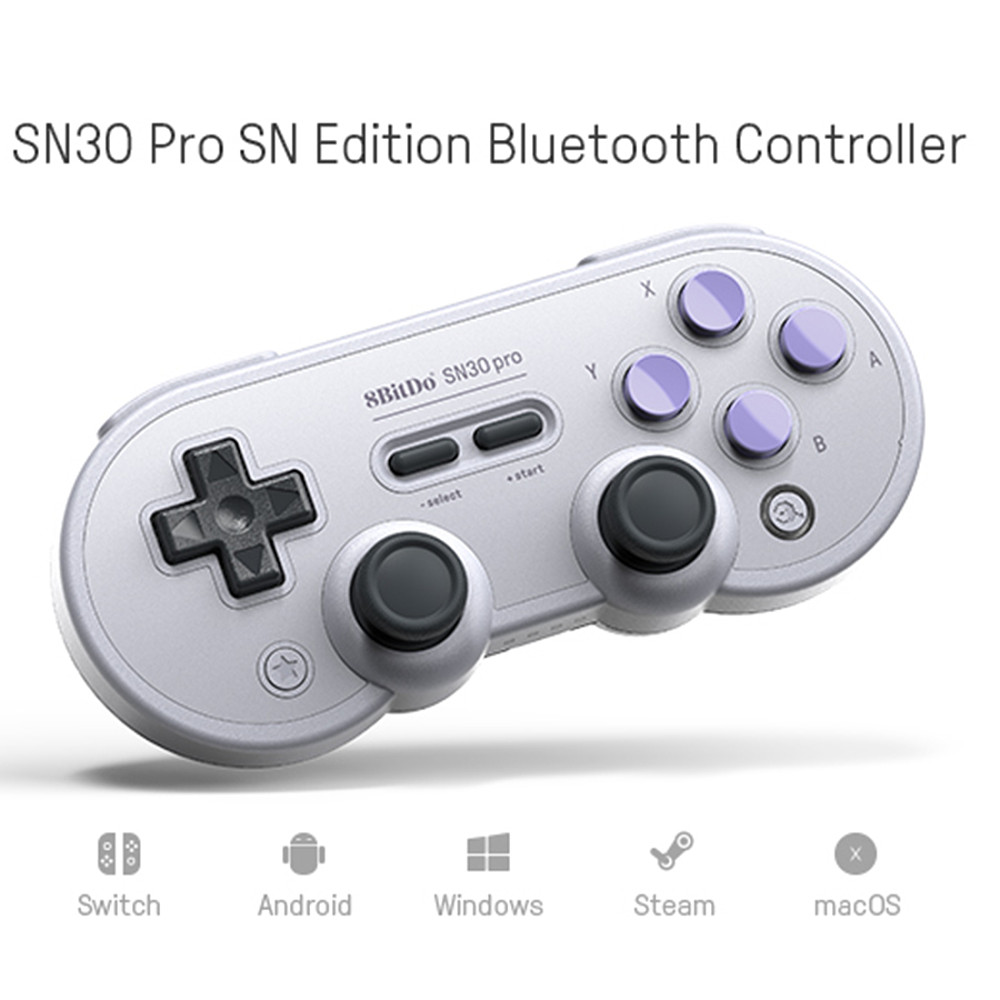 8bitdo Sn30prog Classic Wireless Controller Bluetooth Vibration Game Joystick Gamepad For Nintendo Switch Pc Mac Os Android Switch Grey