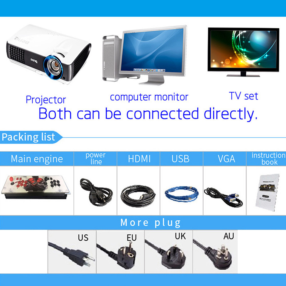 Us 329 99 Pandora Box 3d 12s Wifi Version 2650 Games Multi Player Arcade Game Console Can Download More Games Black Red Keyboard M Ploylab Com