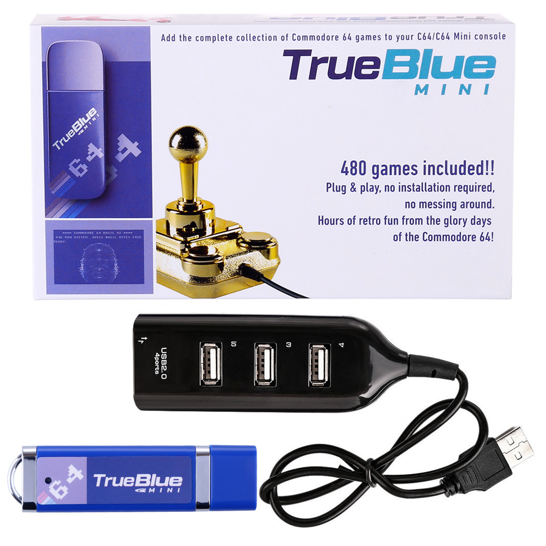 True Blue Mini THEC64 480 Games