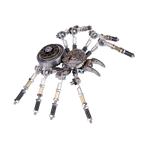 (Silver Spider) Mechanical Sculpture 3D Metal Model Kits Gaming Room Decor