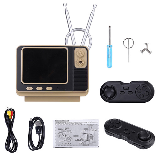 Retro Smart Mini HD Portable TV Video Television U Disk SD Card Built-in  Android 7.1 System WIFI Internet Watch TV Play Game