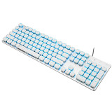 104-Key Gaming Mechanical Keyboard OA Low Profile 9 Backlight Modes High Transparent Crystal Keycaps