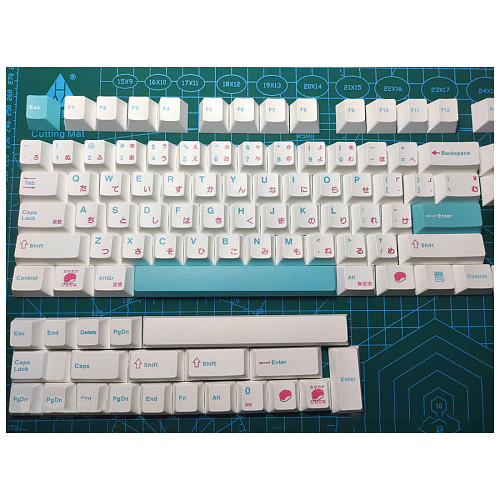 129pcs Sushi Style Keycaps Set PBT Dye-sub with Puller for 61/64/87/96/104 Keys GH60 /RK61 /Matrix /Joke Custom Gaming Mechanical Keyboard