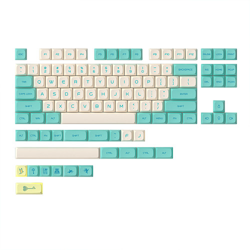 130pcs Cupid Style Keycaps Set PBT Dye-sub with Puller for 61/64/87/96/104 Keys GH60 /RK61 /Matrix /Joke Custom Gaming Mechanical Keyboard