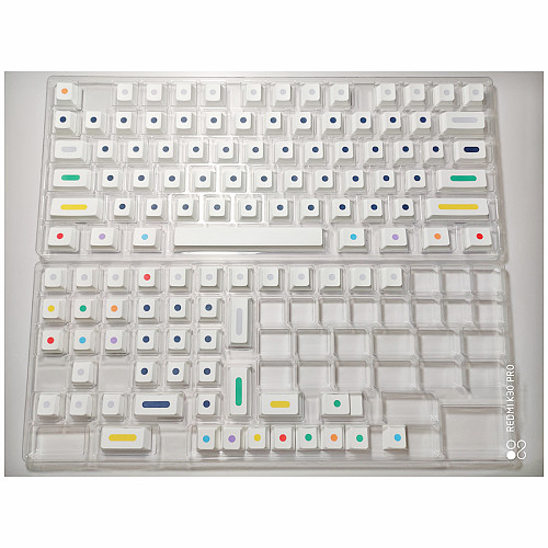 120pcs Dots Layout Cherry Profile Keycaps Set PBT Dye-sub for 61/87/104 Keys GH60/RK61/Matrix/Joke Custom Gaming Mechanical Keyboard