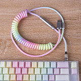 Mechanical Keyboard Cable Coiled USB Type-C 1.2M Custom Handmade with XRL Connector (Upgrade Version)