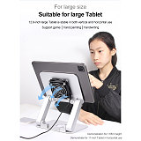 Laptop Cooling Pad Riser Multi-angle Adjustable Foldable Computer Stand with Cooling Fan (T33-2 Fan)