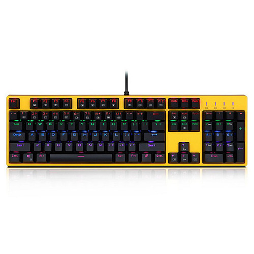 E-Yooso X-8100 Gaming Mechanical Keyboard 104 Keys RGB Wired USB Waterproof (Blue Switches)
