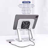 Laptop Cooling Pad Riser Multi-angle Adjustable Foldable Computer Stand with Cooling Fan (T33-2 Fan)