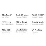 [16GB+1TB WiFi Version] One-Netbook ONE-GX1 Pro Gaming Notebook 7-Inch PC Pocket Mini Laptop Intel Core i7-1160G7 Win 10