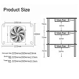 Silent Radiator Cooling Fan Acrylic Rack Double-layer 2 Fans with USB Cable for Router/Set Top Box/Media Box