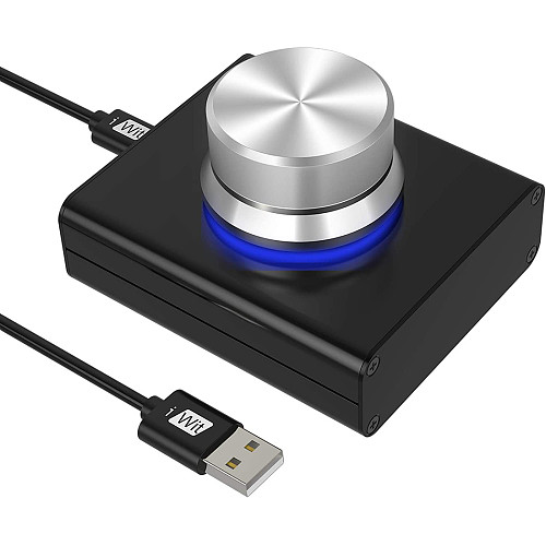 USB Volume Controller Computer Speaker Audio Volume Control Knob with One-Click Mute Function