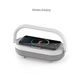 Multifunction Portable Night Light Wireless Charger Bluetooth Speaker Music Lamp with Phone Holder (Plug-in Version)