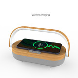 Multifunction Portable Night Light Wireless Charger Bluetooth Speaker Music Lamp with Phone Holder (Plug-in Version)