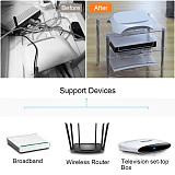 Silent Radiator Cooling Fan Acrylic Multi-layer Rack Double-layer 4 Fans with USB Cable for Router/Set Top Box/Media Box