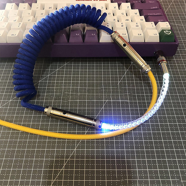 Mechanical Keyboard Cable Type-C USB 1M Custom Handmade RGB Lighting