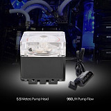 4000RPM DDC 50MM Magnetic Levitation Computer Host Water Cooler Pump RGB Rainbow Effect Integrated Water Tank