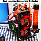DIY Portable Computer Motherboard Case Rack ATX/M-ATX/ITX Vertical Metal Frame Open Water-cooled Chassis Set