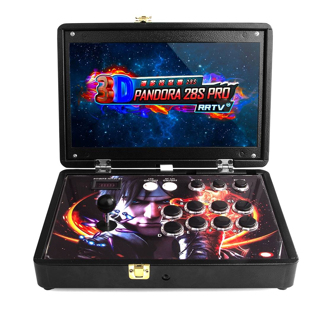 Portable Pandora Box 28S Pro 14-inch Arcade All-metal Case Plug & Play  Video Game Console
