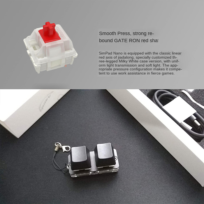 Nano OSU Mini Keyboard Touch Wheel Axle Tester Gaming Keypad with Gateron Red Switch