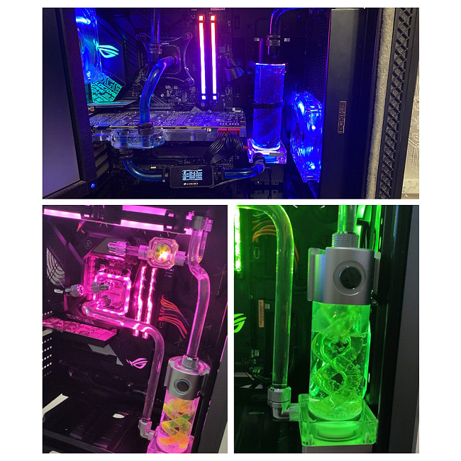 FREEZEMOD 30cm PUB-FS6MB DDC Pump Water Tank RGB One-piece PWM T Reservoir 4 Meters Flow 800L/H Water Cooling MOD Watercooler