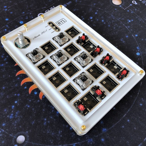 PS17 Digital Mechanical Keyboard Kit with Knob Programmable DIY Key Acrylic Positioning Plate + PCB Satellite Switch