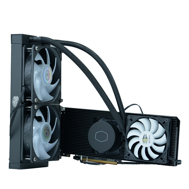 RTX3090 Graphics Card All-in-one Water-cooled DIY Modified All-aluminum Radiator Video Memory Cooling by 30 Degrees 360 Water-cooled Kit