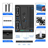 PS5 Game Console Multi-functional Charging Cooling Fan Chassis PS5 Holder Storage Base