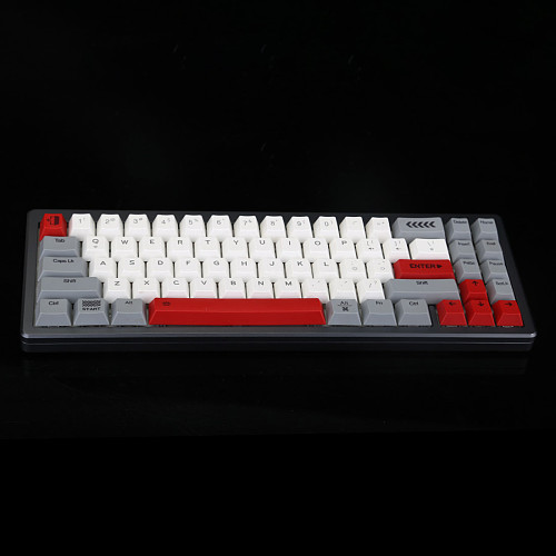 MEK6 71-Key Wired Mechanical Keyboard RGB Backlit PBT Keycap CNC Aluminum Case for PC Gamer
