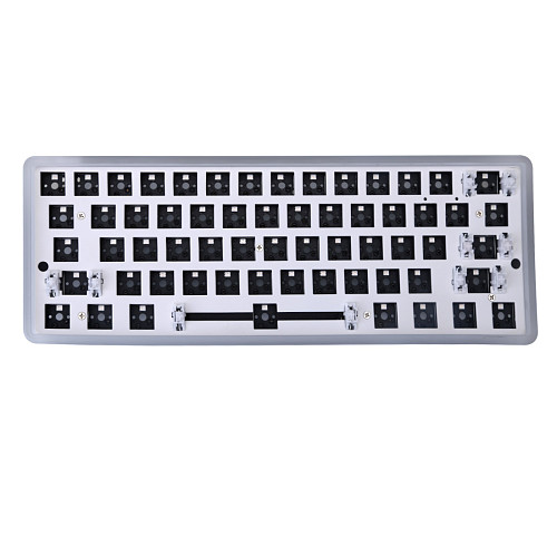 Mechanical Keyboard Kit 61-Key DIY 60% Compact Layout Frosted Acrylic Case Plate Hot-swappable RGB LED Backlighting Type C PCB